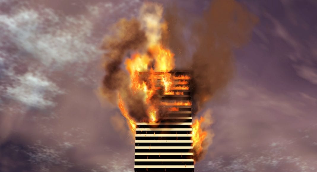 fire building skyscraper