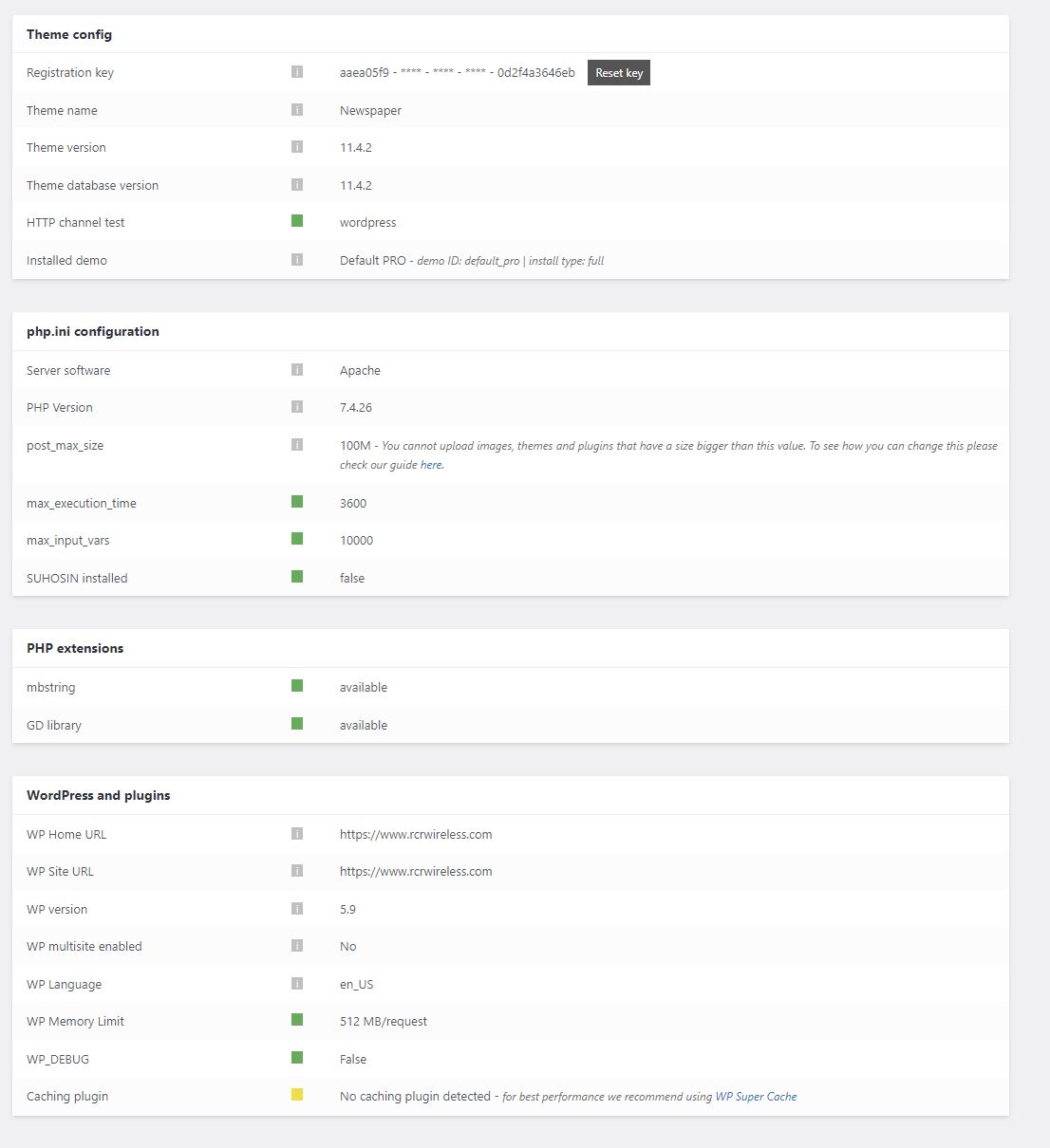 System Status
